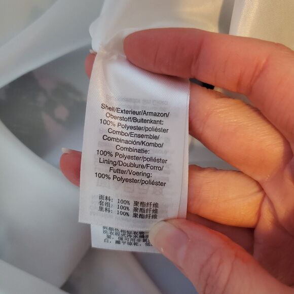 DKNY Black Light Blue Floral Asymmetric Midi Skirt - Picture 7 of 8